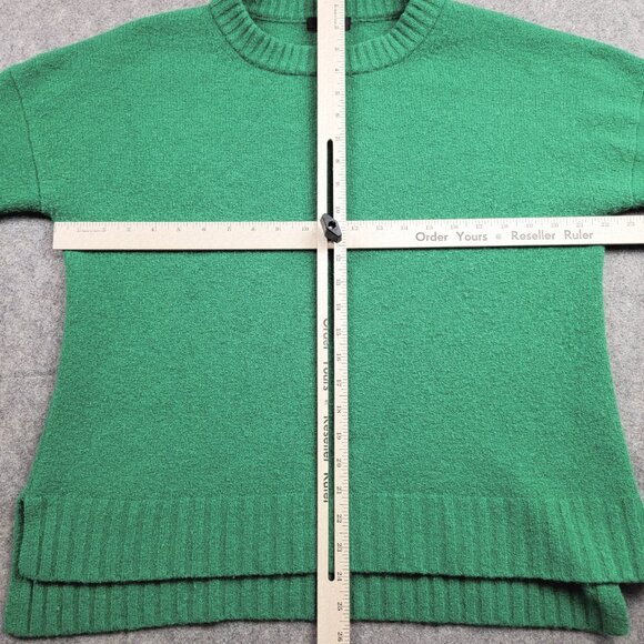 J Crew Sweater Womens Small Green Pullover Merino Wool Alpaca Blend Crewneck - Picture 9 of 11